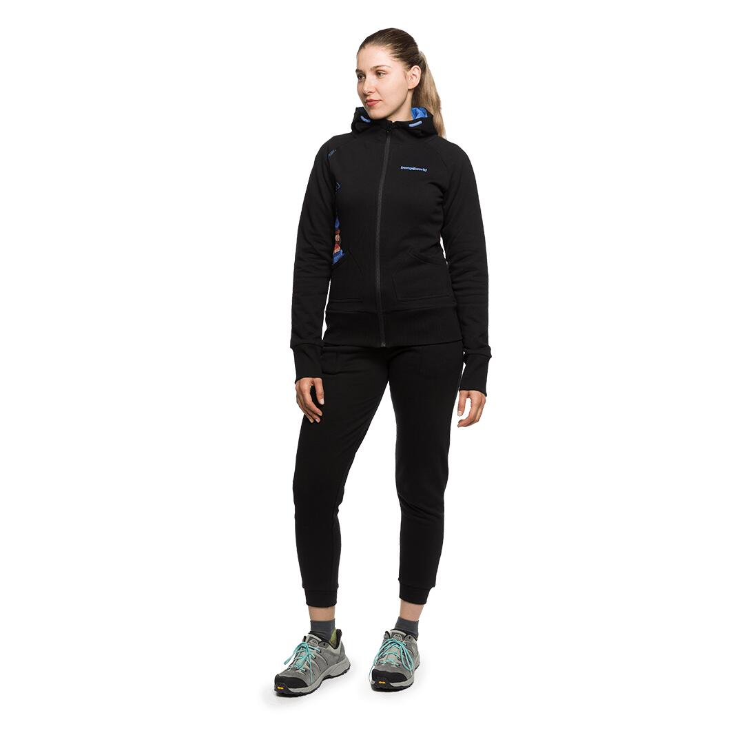 Sudadera con cremallera para Mujer Trangoworld Serenity Negro/Azul 6/7