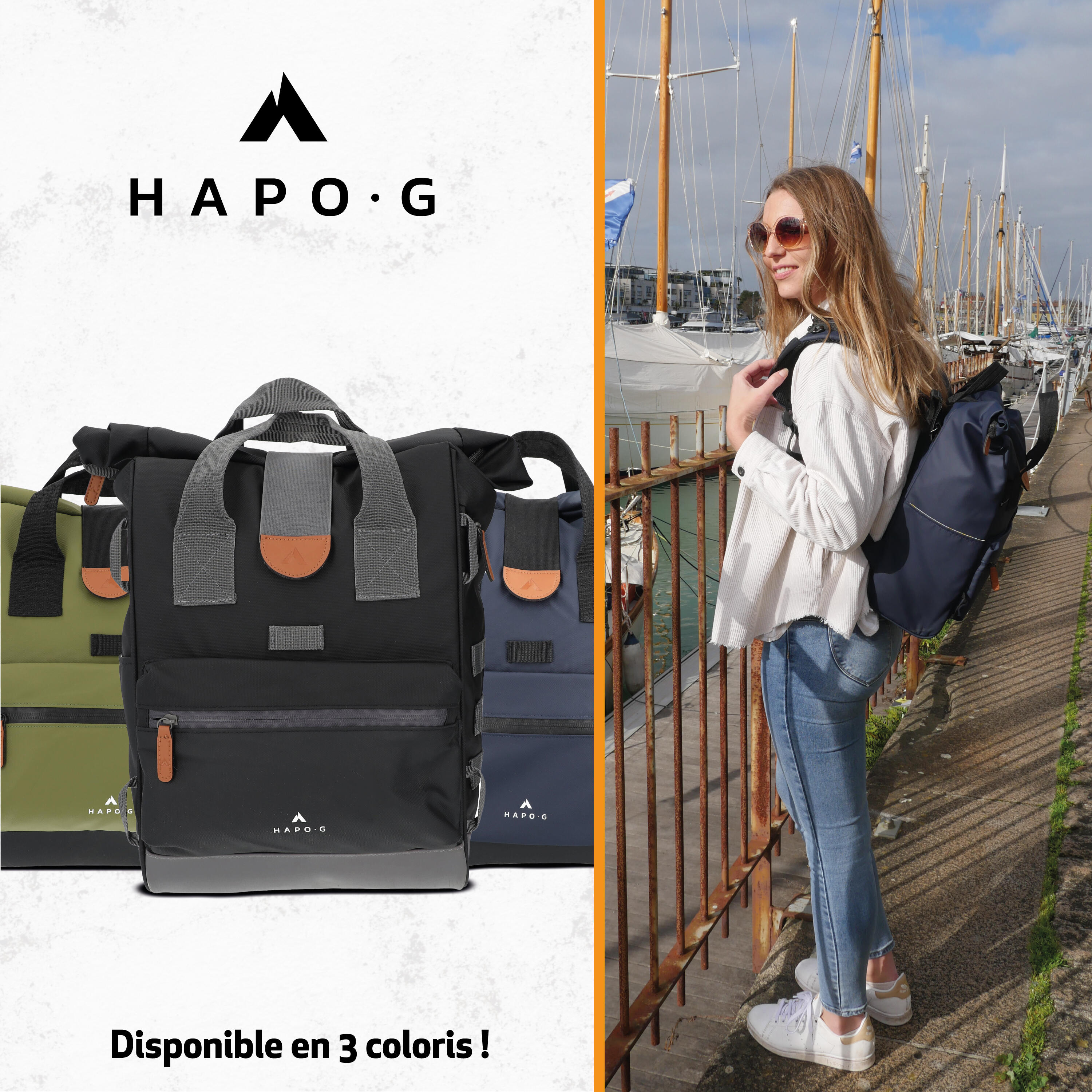 Sacoche vélo arrière étanche convertible en sac à dos 22L NOIR - HAPO-G 5/7