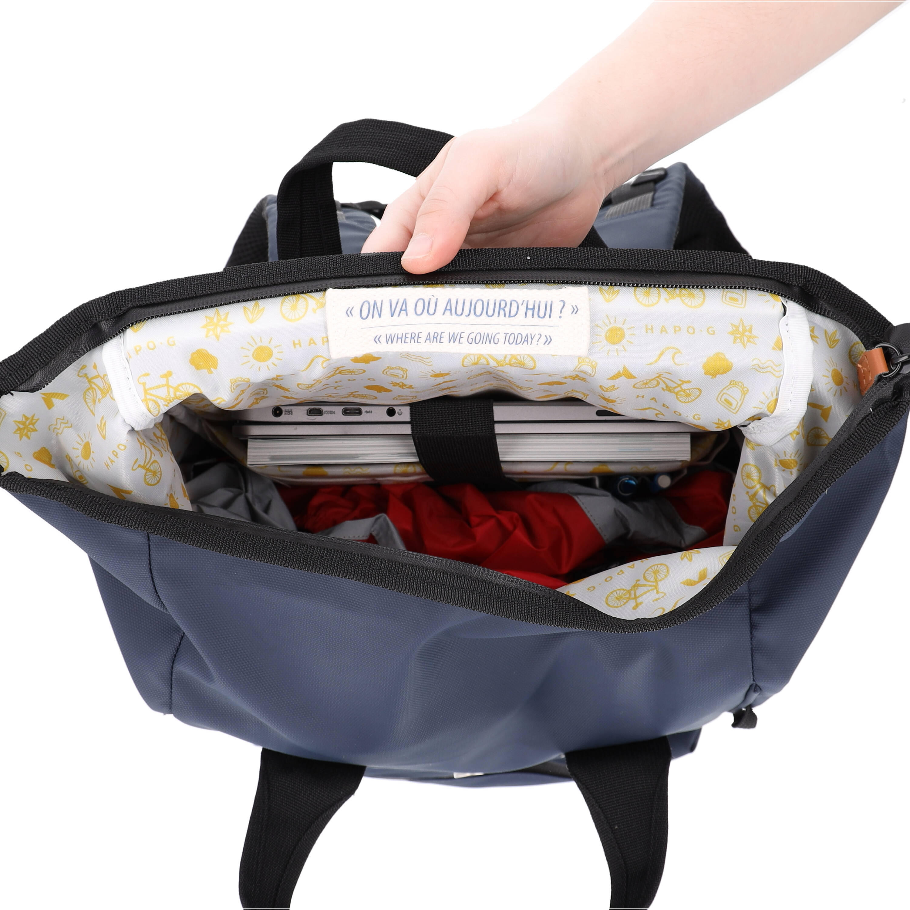 Borsa posteriore impermeabile convertibile in zaino 22L BLU - HAPO-G 6/7