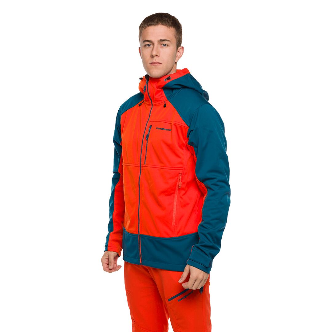Softshell para Hombre Trangoworld Trx2 soft pro dr Naranja/Negro/Azul 3/7
