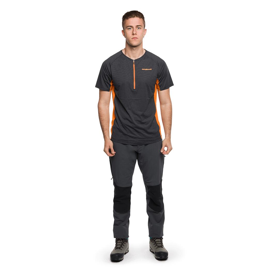Camiseta para Hombre Trangoworld Moysalen Gris/Naranja 5/6