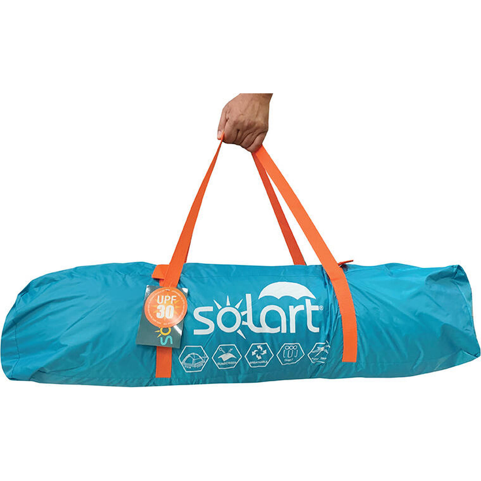 Cort plajă automat Solart 4 persoane UPF 30 multicolor