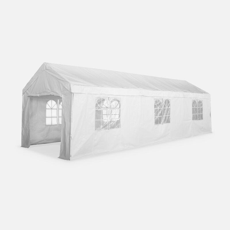 Carpas para eventos y jardín, conectores de acero, Blanco, 3x9m, Burdigala |