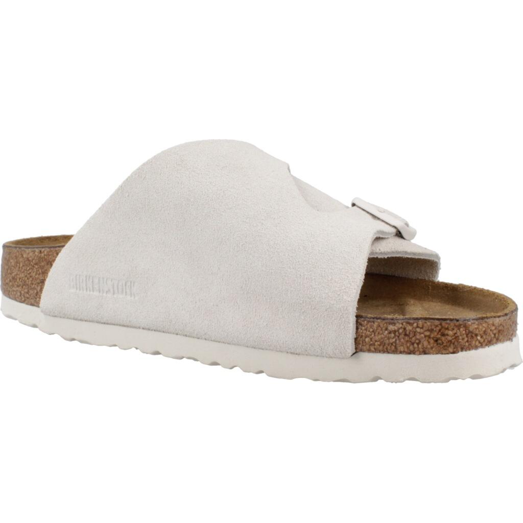 BIRKENSTOCK - Chaussons ZURICH ANTIQUE WHITE SUEDE en cuir pour homme et femme 5/5