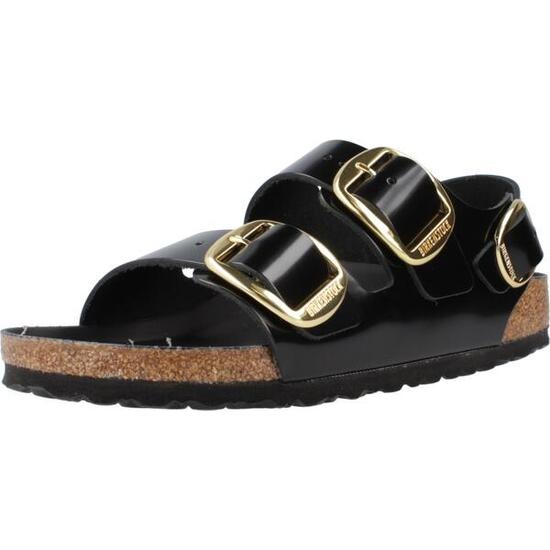 Sandales Femme Birkenstock Milano Big Buckle Noir