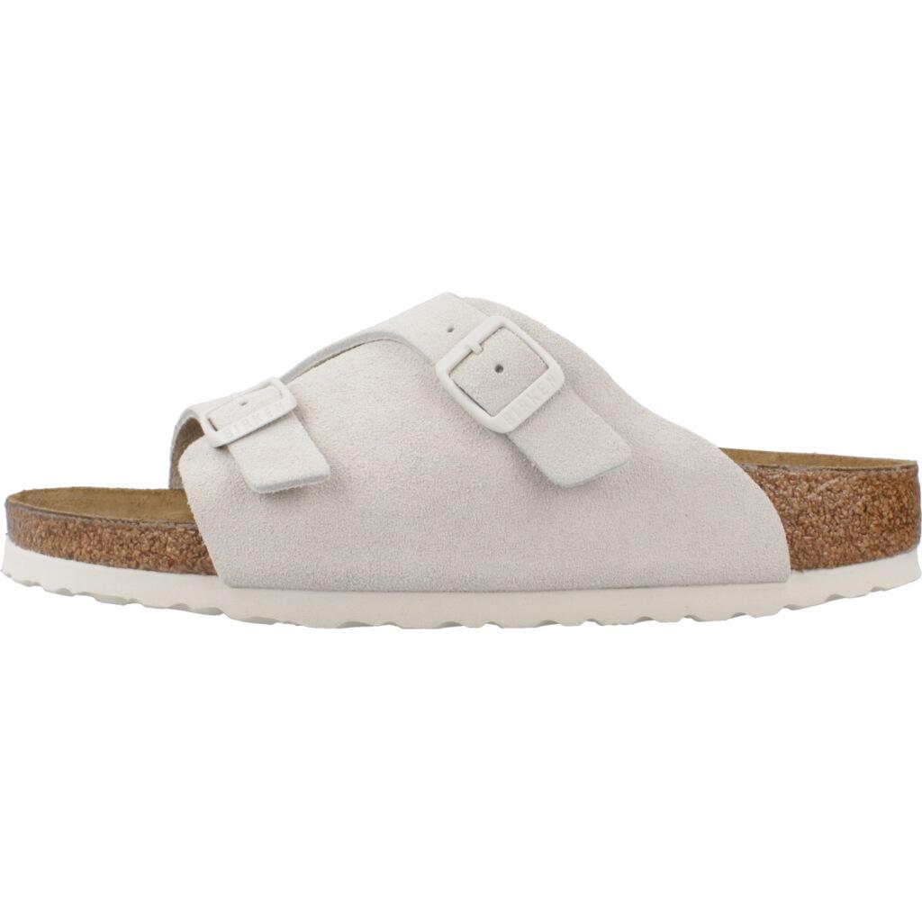 BIRKENSTOCK - Chaussons ZURICH ANTIQUE WHITE SUEDE en cuir pour homme et femme 2/5