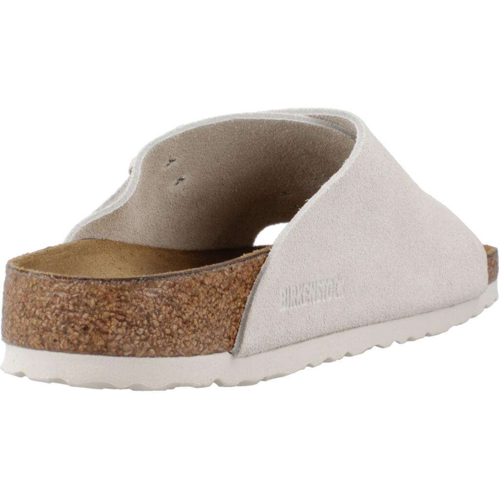 BIRKENSTOCK - Chaussons ZURICH ANTIQUE WHITE SUEDE en cuir pour homme et femme 3/5