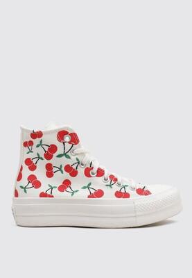 Zapatillas mujer Converse Chuck Taylor All Star Lift Platform Cherries Blanco