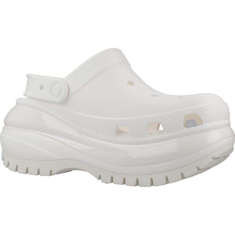 Chanclas Mujer Crocs Classic Mega Crush Clog Blanco