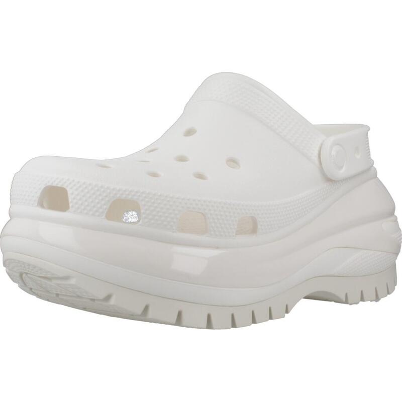 Chanclas Mujer Crocs Classic Mega Crush Clog Blanco