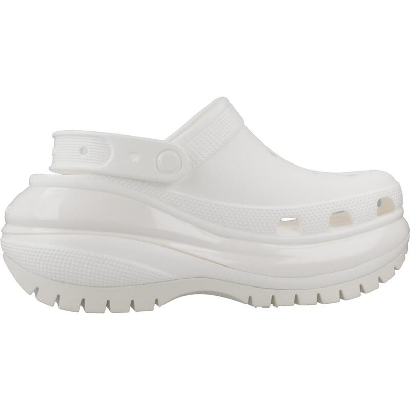 Chanclas Mujer Crocs Classic Mega Crush Clog Blanco