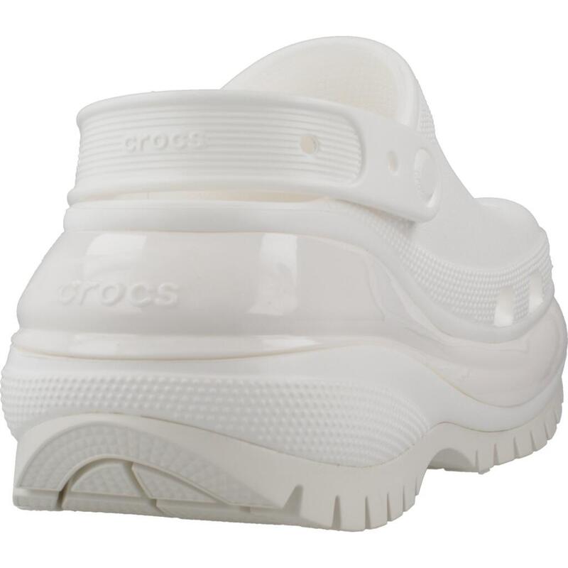 Chanclas Mujer Crocs Classic Mega Crush Clog Blanco