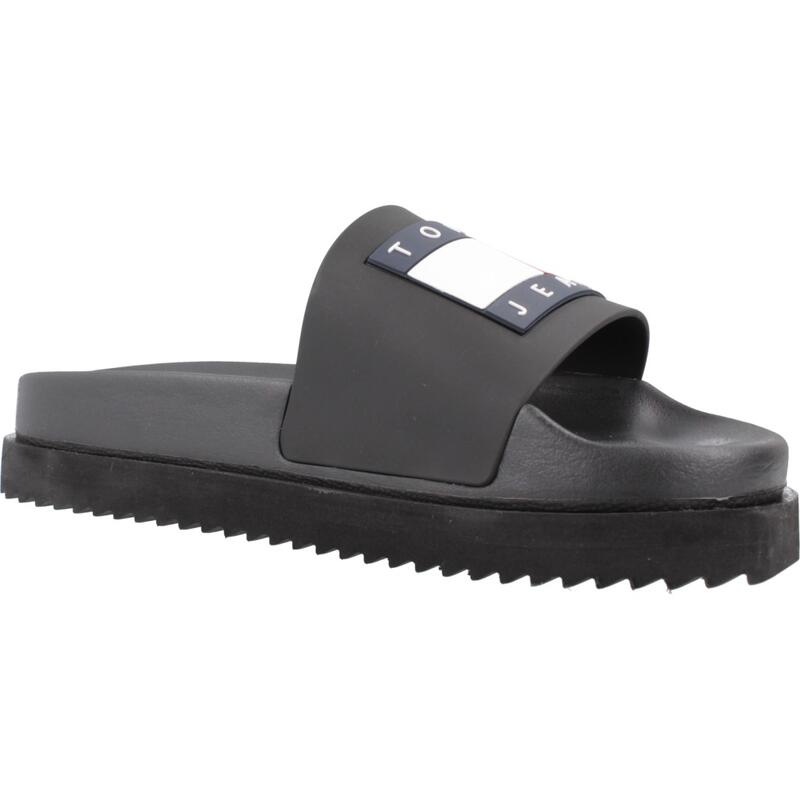 Chanclas Mujer Tommy Jeans Tjw Elevated Flatform Slide Negro