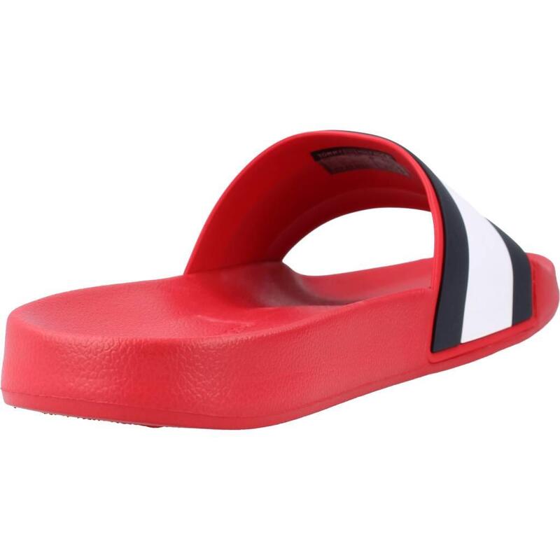 Chanclas Hombre Tommy Hilfiger Rubber Th Flag Pool Slid Rojo