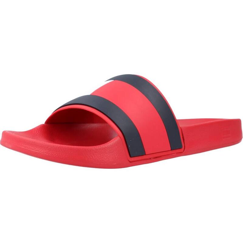 Chanclas Hombre Tommy Hilfiger Rubber Th Flag Pool Slid Rojo