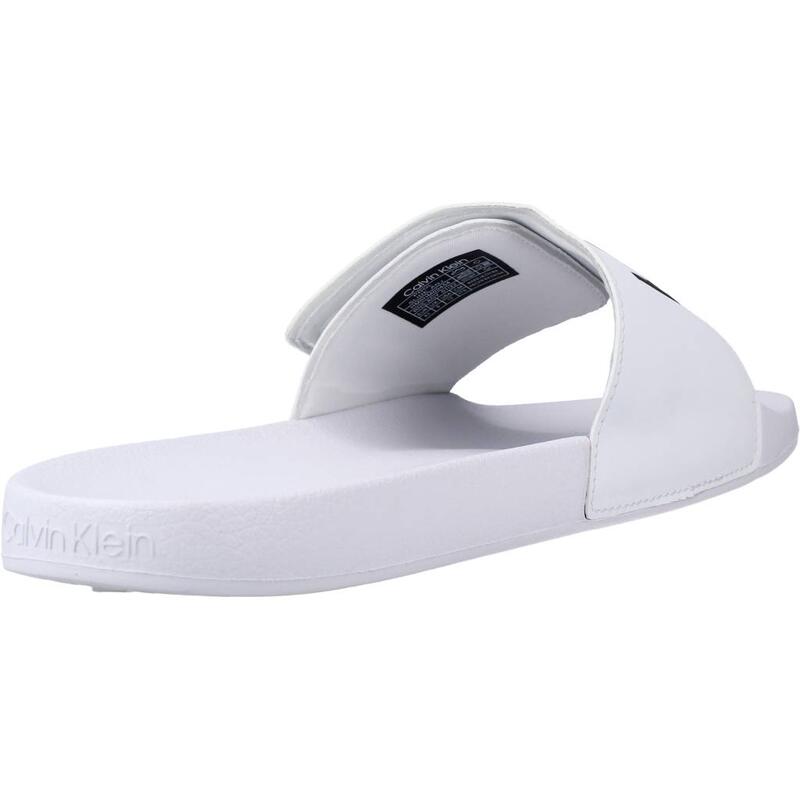 Chanclas Hombre Calvin Klein Pool Slide Adj Blanco