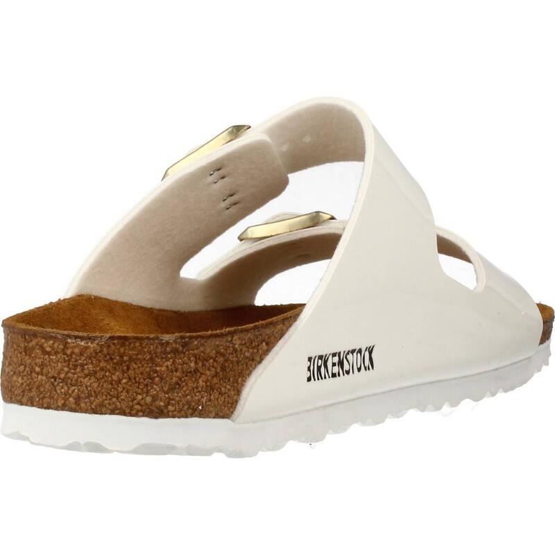 Sandalias Mujer Birkenstock Arizona Bf Patent Blanco