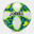 Minge fotbal Joma Challenge III, Alb/Verde Fluo, 3