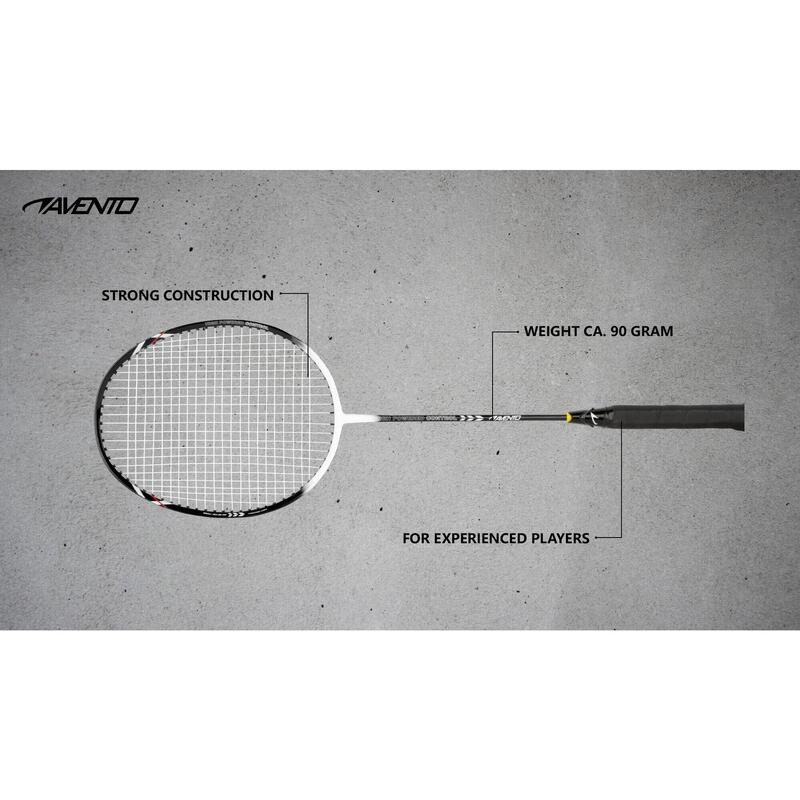 Racheta badminton Avento Match, fibra de sticla, Negru/Gri, uni