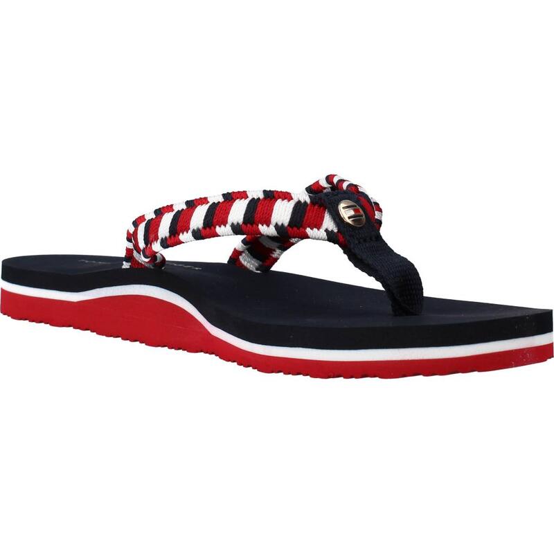 Chanclas Mujer Tommy Hilfiger Woven Webbing Flat Beach Multicolor