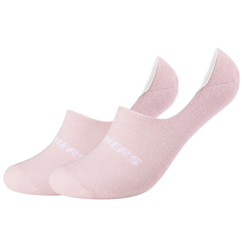 Női zokni, Skechers 2PPK Mesh Ventilation Footies Socks, rózsaszín