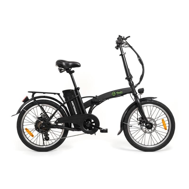 Bicicleta eléctrica plegable 3 en 1 YOUIN Amsterdam, Autonomía 45 km, Motor 250W