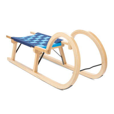 Holzschlitten der Buckelwal-Widderhörner