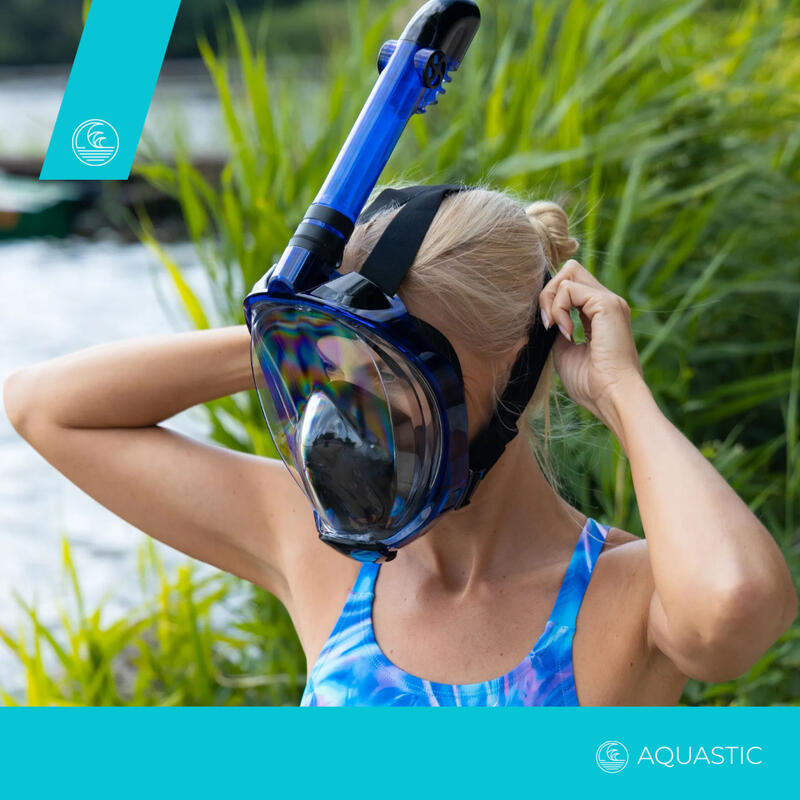 AQUASTIC snorkelset Volgelaatsmasker + vinnen