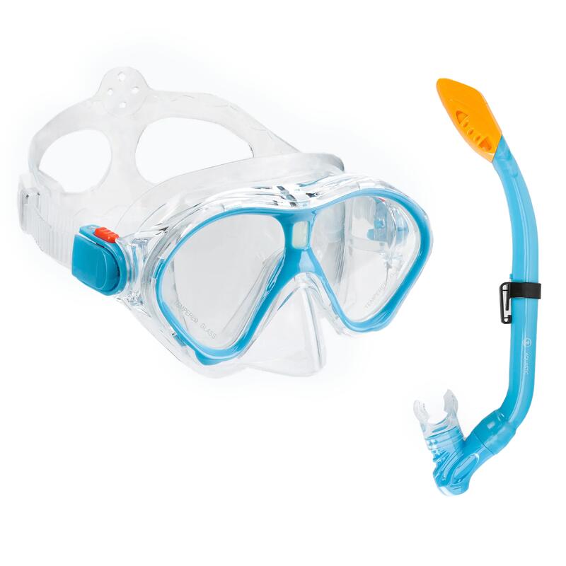 Zestaw do snorkelingu dziecięcy AQUASTIC Maska + Fajka