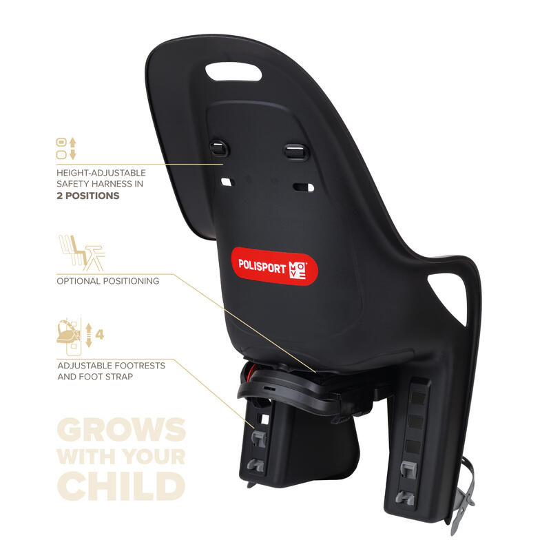 Scaun Copil Spate Portbagaj Koari Negru / Gri