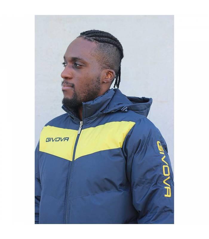 Chaquetón acolchado Adulto Podio Givova Marino/Amarillo 3/4