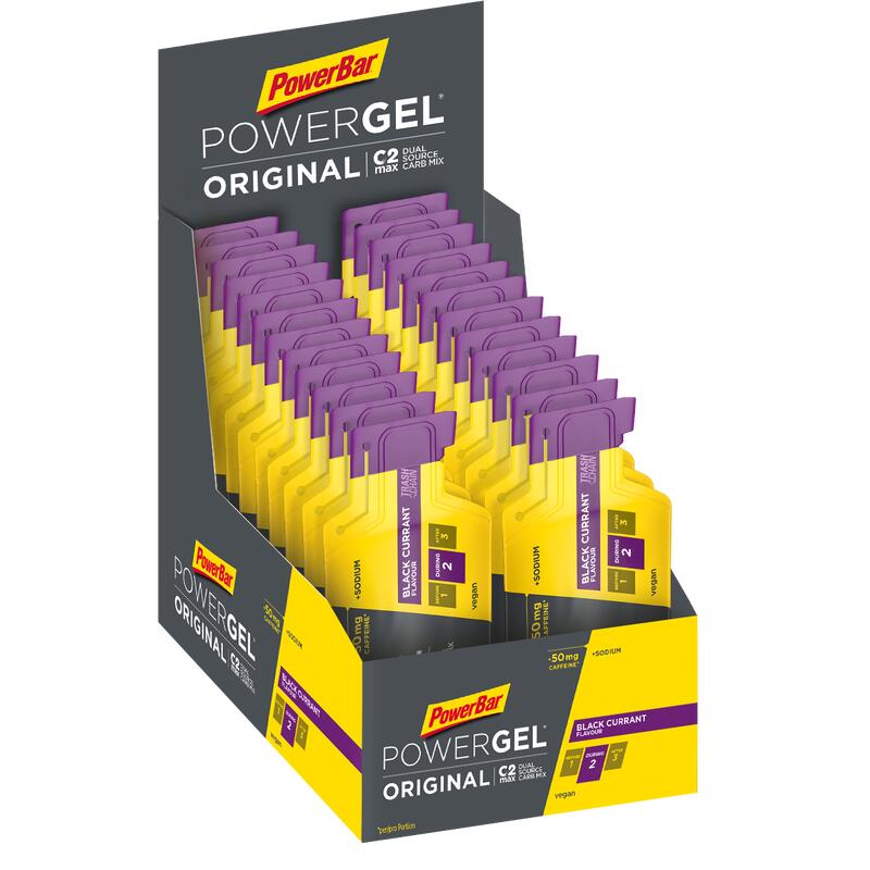 Powerbar PowerGel Original Black Currant 24x41g - High Carb Energie Gel+Koffein