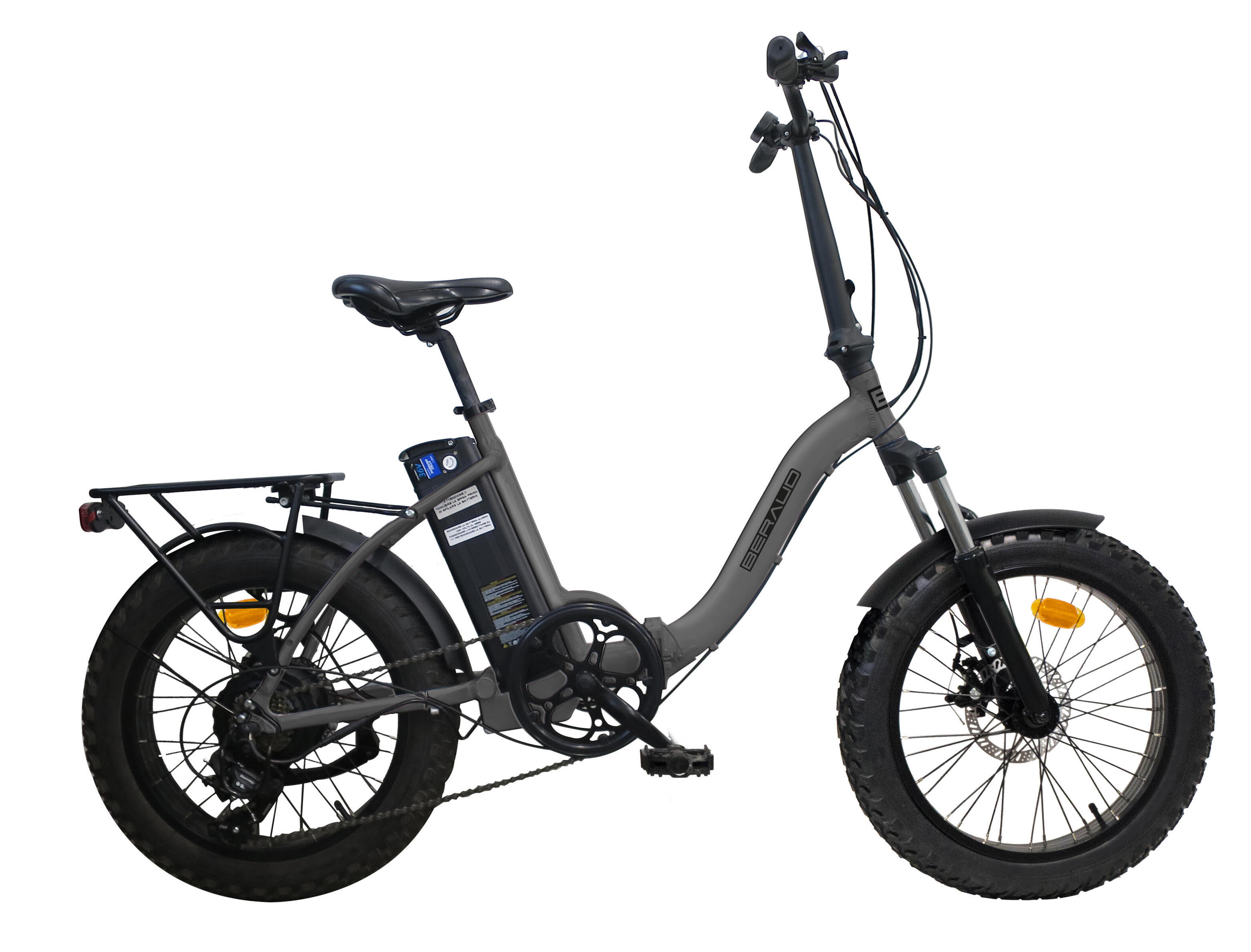 BERAUD FAT TRAPONDERSTEUNDE VOUWFIETS BERAUD SOLARA E2800 GRIJS