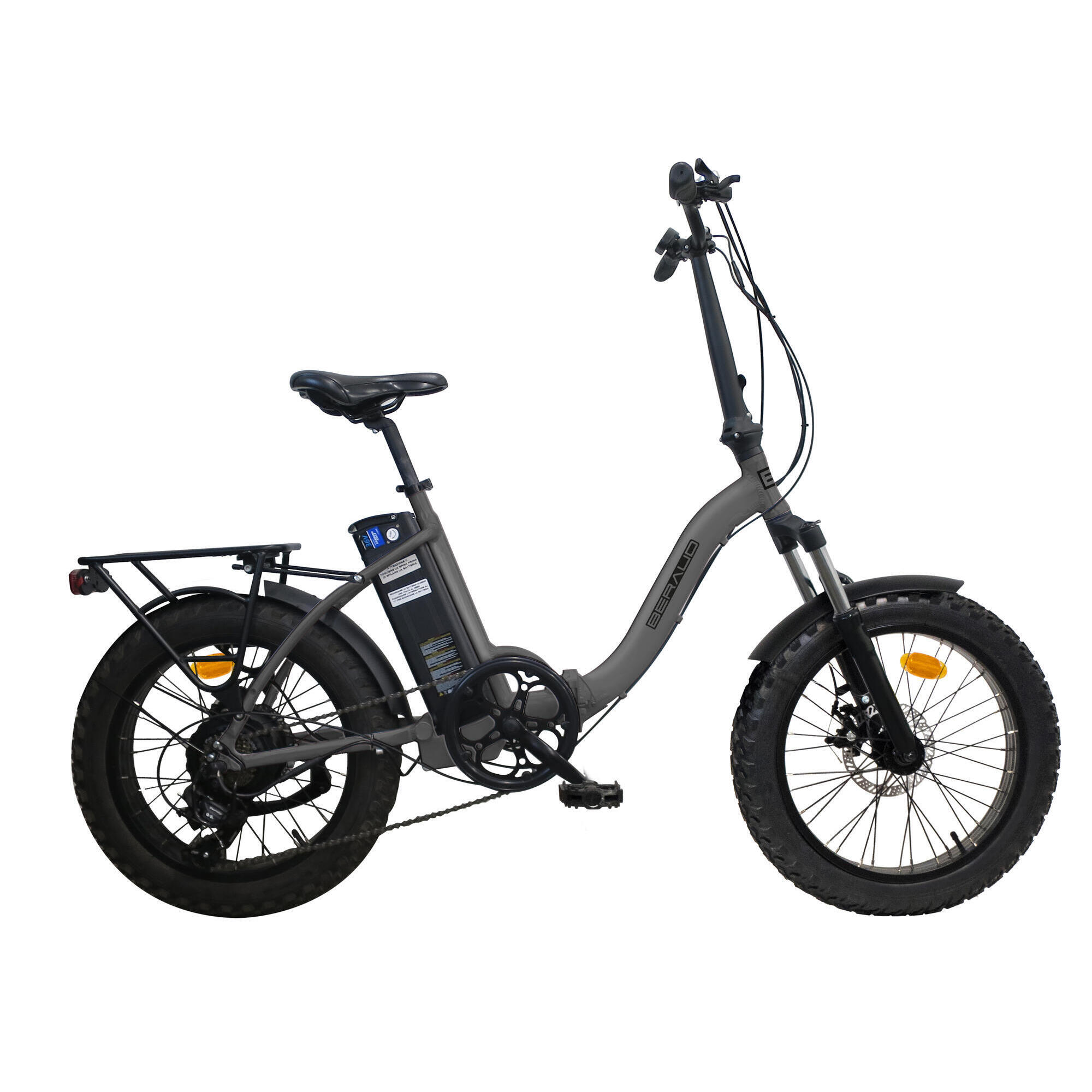Beraud - Vélo Pliant À Pédales Fat Beraud Solara E2800 Gris - Fatbike - Gris - Decathlon