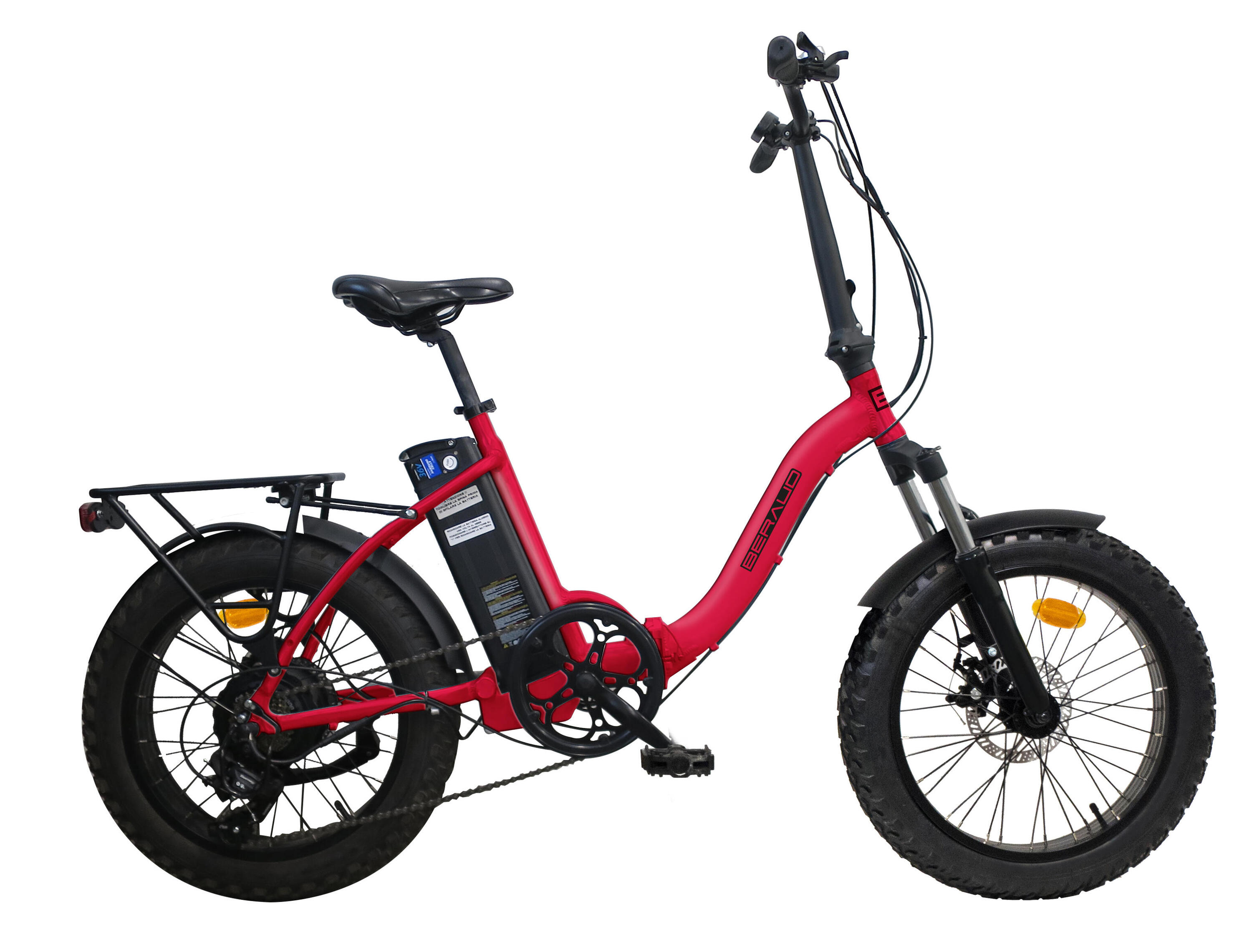 BERAUD BERAUD SOLARA E2800 RODE VETVOUWFIETS MET TRAPONDERSTEUNING