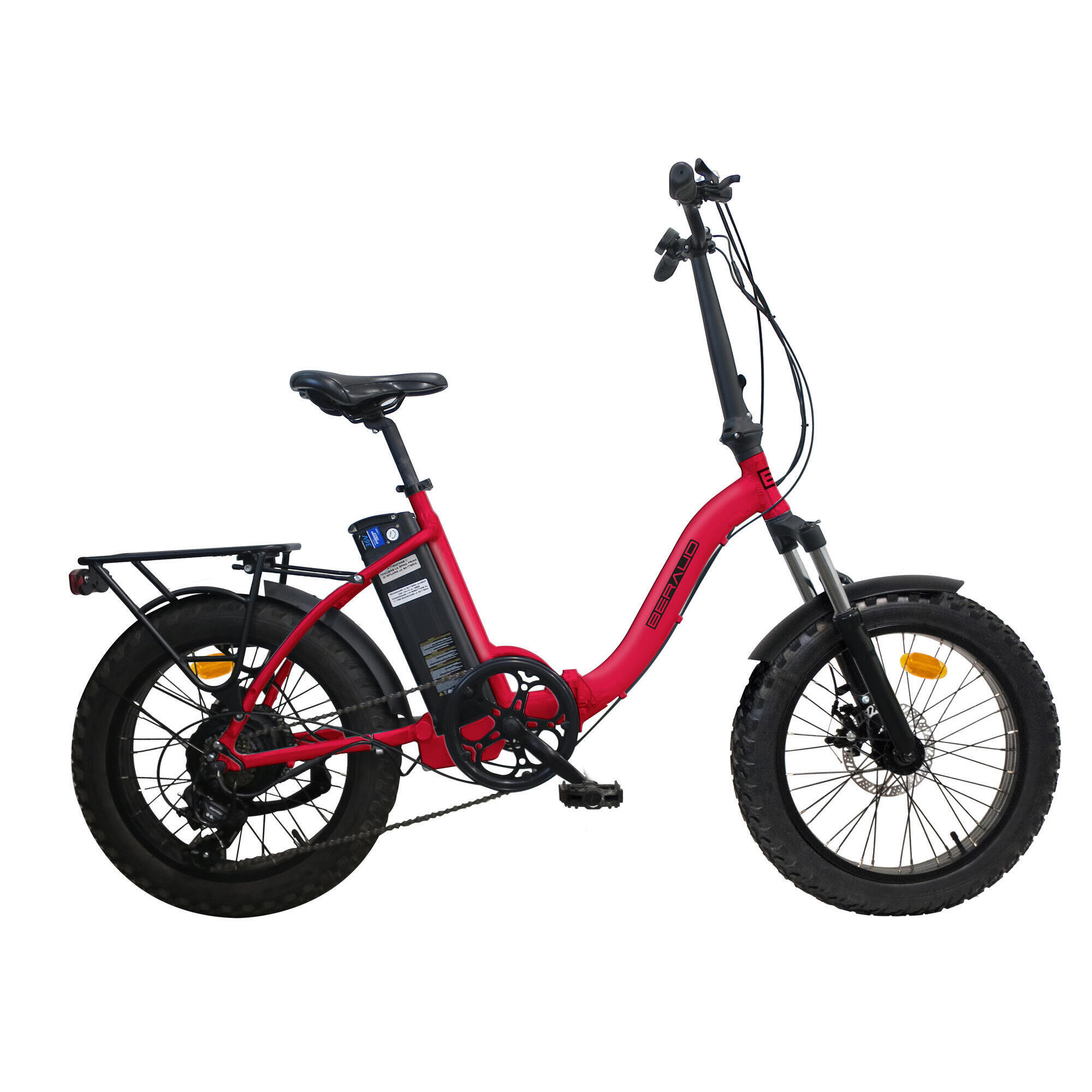 Beraud - Beraud Solara E2800 Rouge Vélo Pliant À Pédales - Fatbike - Rouge - Decathlon