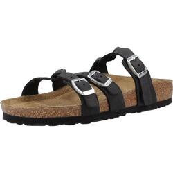 Sandalias Mujer Birkenstock Franca Braided Oiled Leat Negro