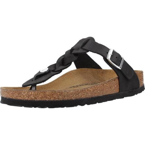 Sandalias Mujer Birkenstock Gizeh Oiled Leather Negro