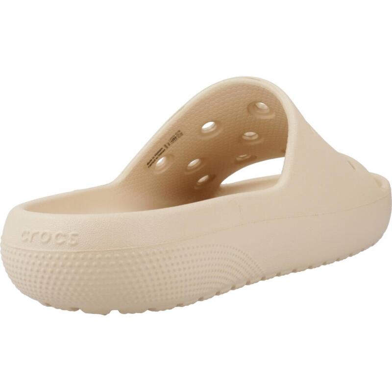 Chanclas Mujer Crocs Classic Slide V2 Beis