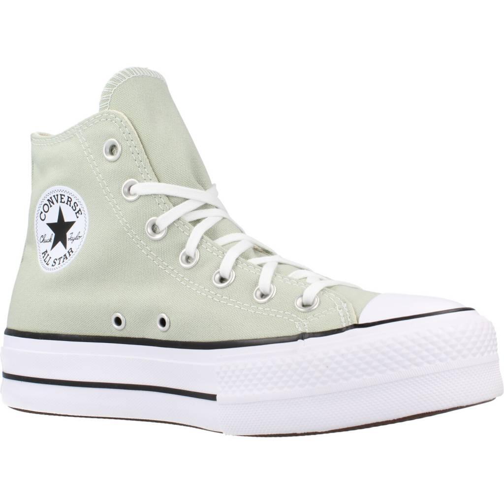 Baskets Converse Modèle Chuck Taylor All Star Lift Hi Couleur Vert 5/5