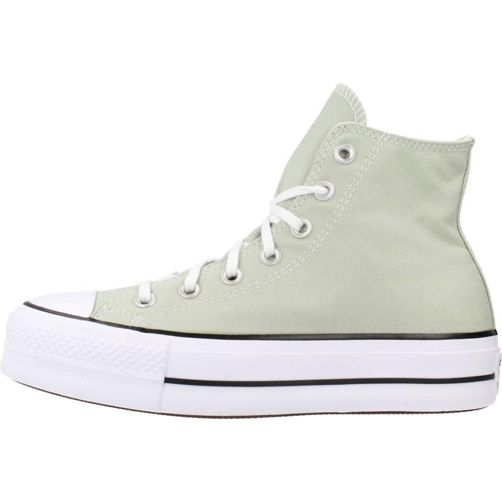 Baskets Converse Modèle Chuck Taylor All Star Lift Hi Couleur Vert 2/5