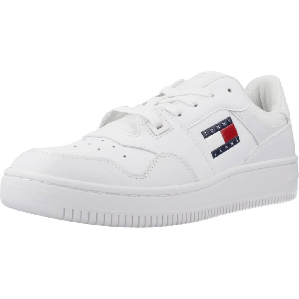 Ténis Tommy Jeans Modelo Tjw Retro Basket Ess Cor Branco