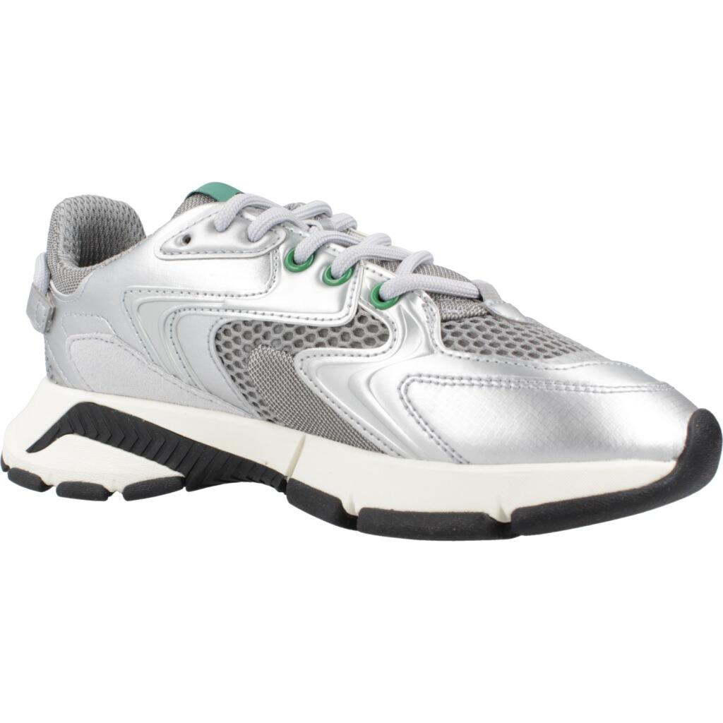 Baskets Lacoste Modèle Neo Textile And Leat Couleur Argent 5/5