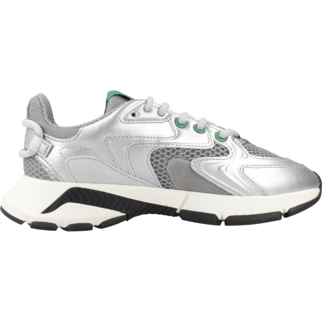 Baskets Lacoste Modèle Neo Textile And Leat Couleur Argent 4/5