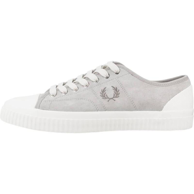 Zapatillas hombre Fred Perry Hughes Low Textured Suede Gris