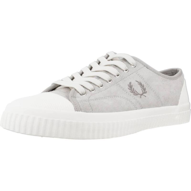 Zapatillas hombre Fred Perry Hughes Low Textured Suede Gris