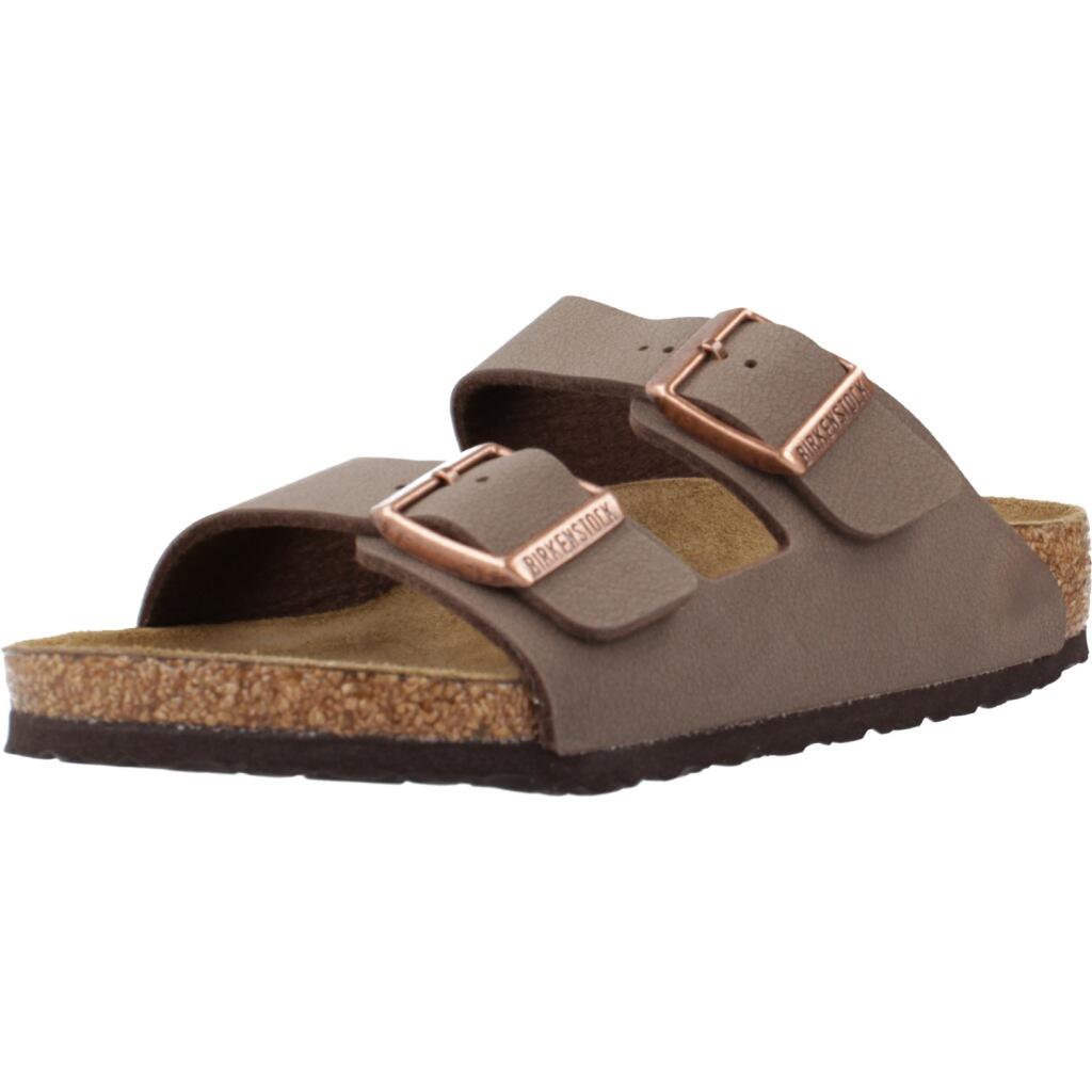 BIRKENSTOCK Arizona Kids Birko-Flor Nubuk Mocha Sandals Kids' Narrow (0552893)