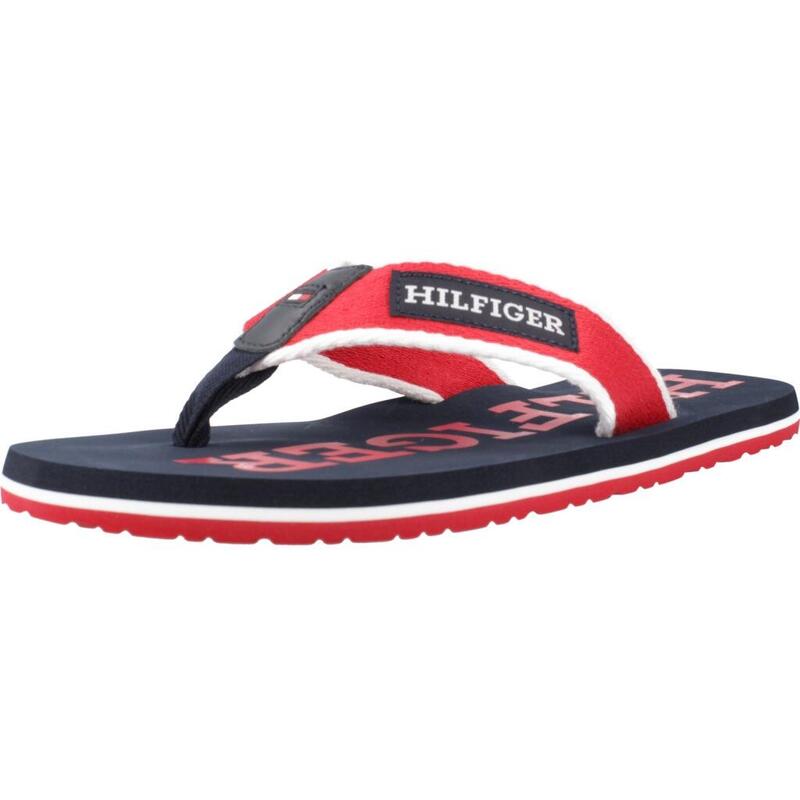 Chanclas Hombre Tommy Hilfiger Patch Hilfiger Beach San Rojo