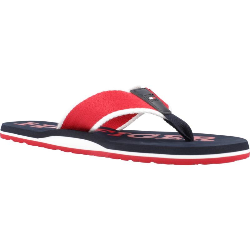 Chanclas Hombre Tommy Hilfiger Patch Hilfiger Beach San Rojo