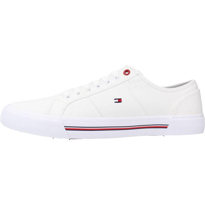 Zapatillas hombre Tommy Hilfiger Core Corporate Vulc Canv Blanco